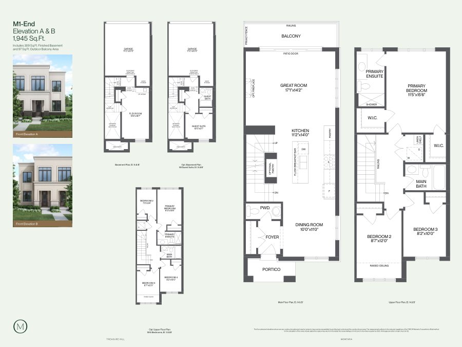 M1 End floor plan preview